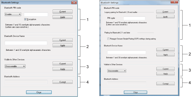 Bluetooth Settings Screen