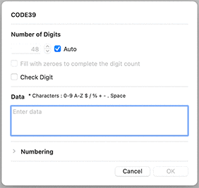 barcode edit dialog box 