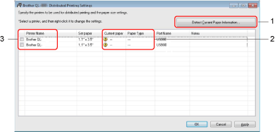 [Distributed Printing Settings] dialog box