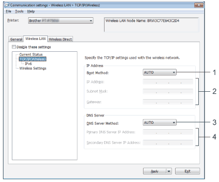 TCP/IP (Wireless)