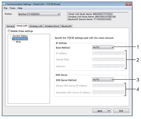 TCP/IP (Wired)