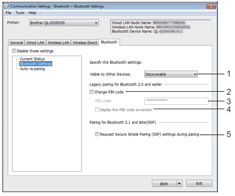 Configuración de Bluetooth