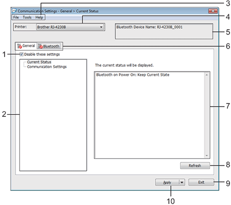 Setting dialog box