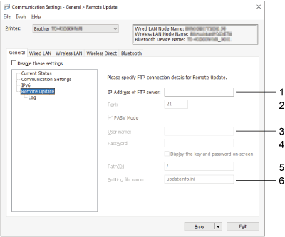 Remote Update (TD-4550DNWB)