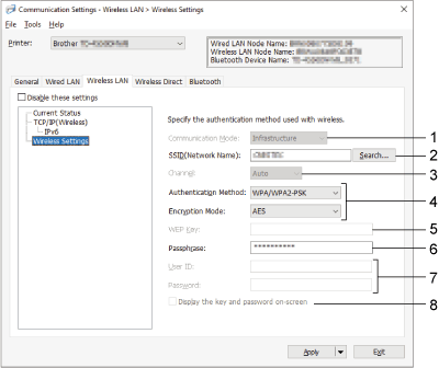 Wireless Settings (TD-4550DNWB)