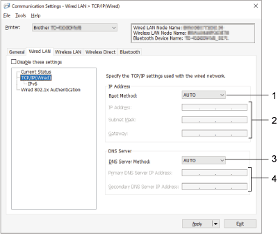 TCP/IP (Wired)