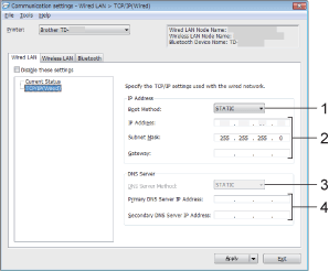 TCP/IP (Wired)