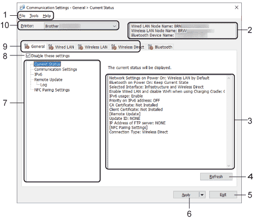 Communication Settings