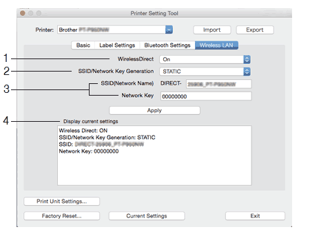 Wireless LAN tab