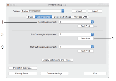 Label Settings tab