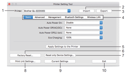 Uso de Printer Setting Tool (para Mac) |