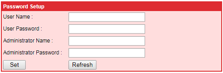 Password Setup