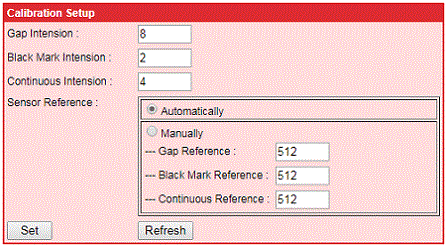 Configuración de calibración