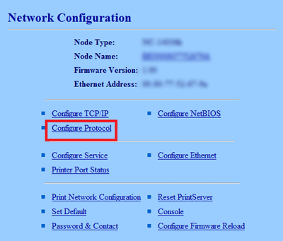 Network Configuration