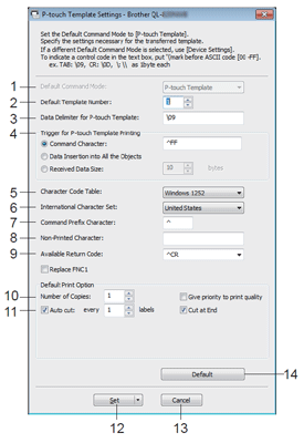 Template Settings