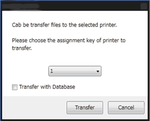 Transfer Template dialog box