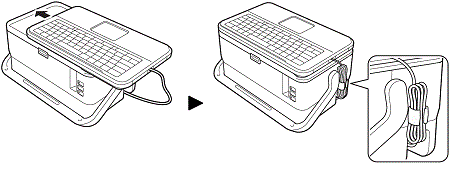 Place excess cable