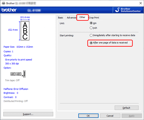 Printer Preferences