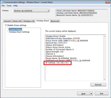 IP Address (IP-adresse) IP Address (IP-adresse)