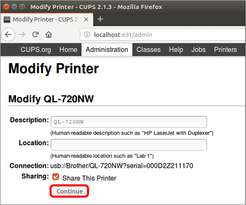 Modify Printer