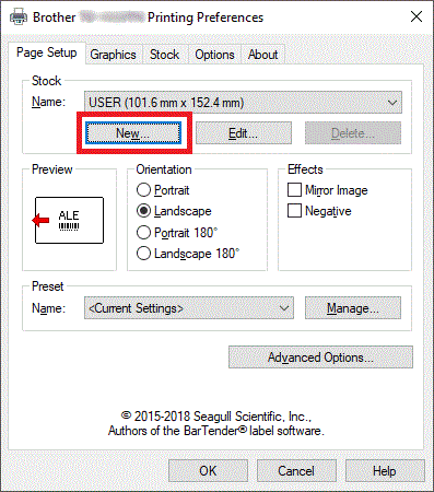 Printing Preferences