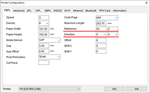 printer configuration