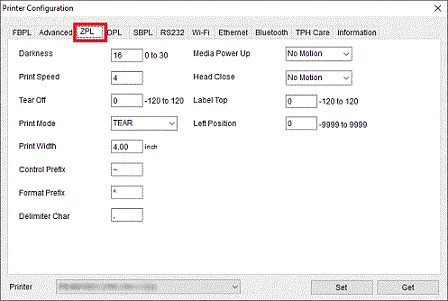 Configuration de l’imprimante