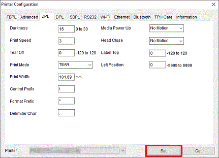 Configuration de l’imprimante 