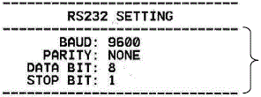 RS232 SETTING