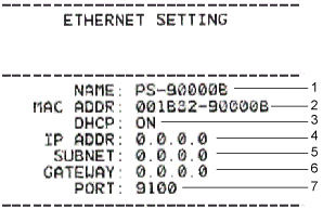 Ethernet Setting