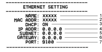 ETHERNET SETTING