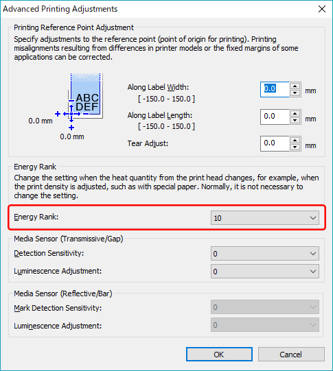 Advanced Printing Adjustments