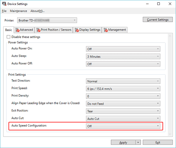 Auto Speed Configuration