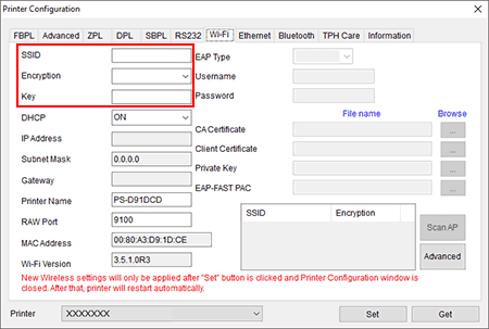 Printer Configuration