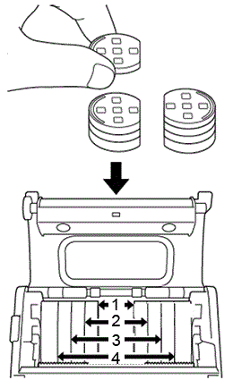 Insert the Roll Spacers into Spindle Slots