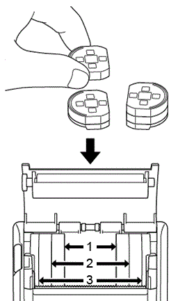 Insert the Roll Spacers into Spindle Slots