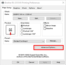 Printing Preferences