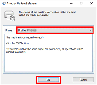 Software Update Notification Brother I get an error message and cannot update the firmware. (Windows 10 or ...