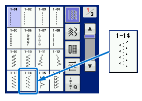 No.1-14 : 3 steps elastic zigzag