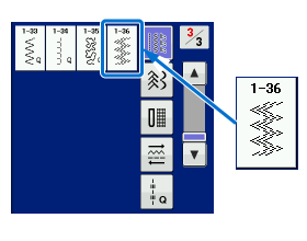 No.1-36 : 2 steps elastic zigzag