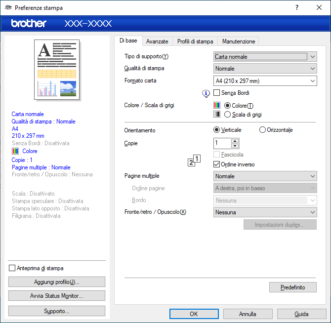 Impostazioni di stampa (Windows) | DCP‑J1050DW | DCP‑J1140DW | MFC‑J1010DW