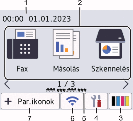 Kezdőképernyő: 1. képernyő