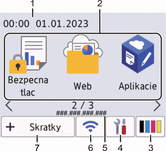 Domovská obrazovka: obrazovka 2