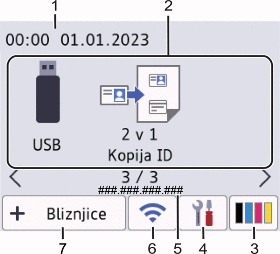Domači zaslon: zaslon 3