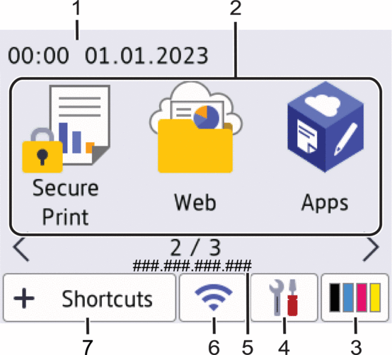 หน้าจอหลัก: หน้าจอ 2