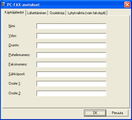 Brother PCFAX-ohjelmisto (vain MFC-mallit)