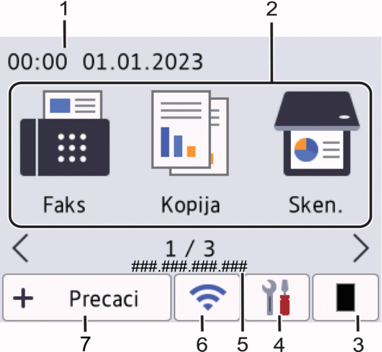 Početni zaslon: zaslon 1