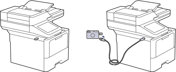 Localização da porta USB (Vista de frente)