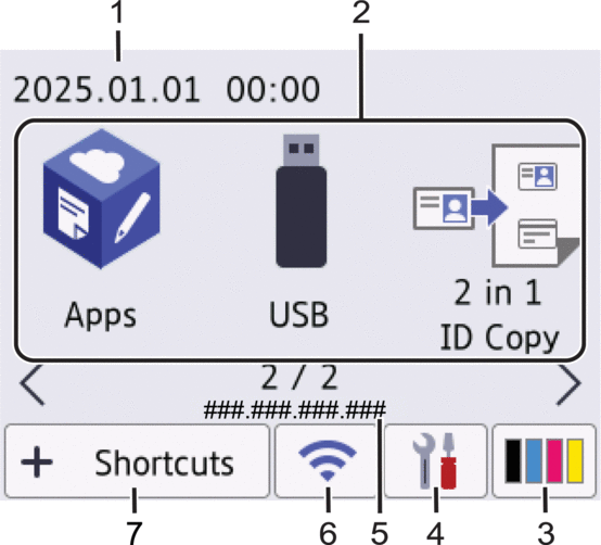 Home screen: Screen 2