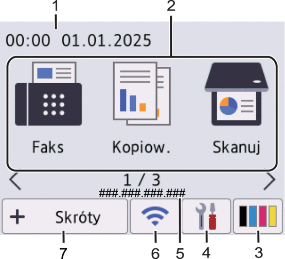 Ekran główny: Ekran 1